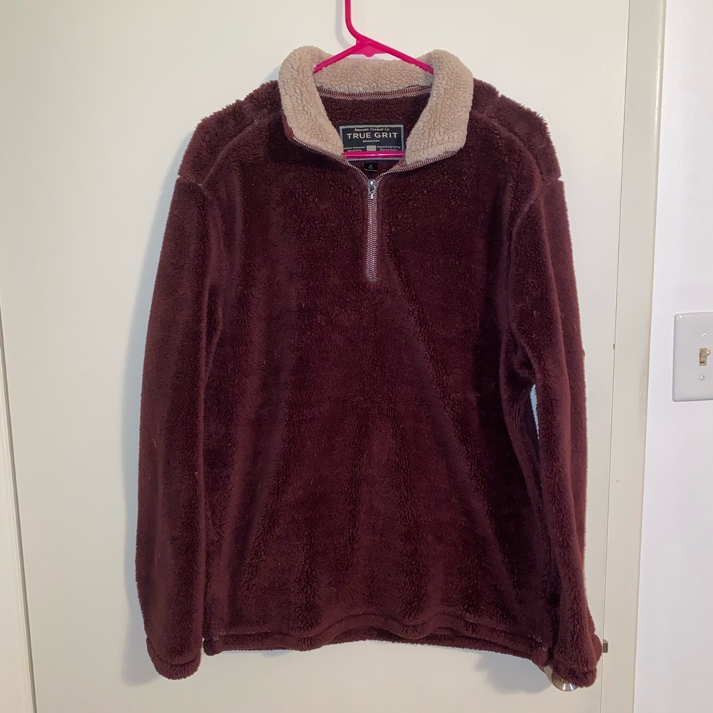 Burgundy Fluffy True Grit